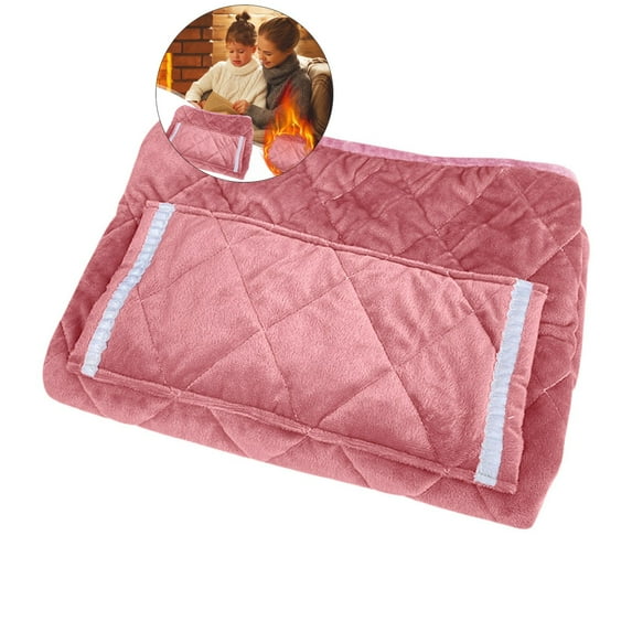 WNFJR Heated Blanket with Pocket USB Heated Lap Blanket for Office Car Heated Blanket Heated Throw Blanket Portable Heated Blanket for Dorm Car Home Travel Brown