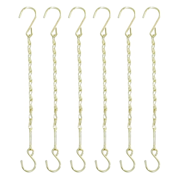 WNFJR Heavy-Duty Hanging Chains, Adjustable Metal Plant Holder, Perfect for Indoor & Outdoor Décor, Ideal for Flower Pots, Bird Feeders, Lanterns, Garden Enthusiasts, Gold