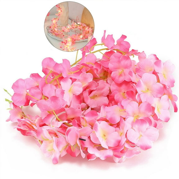 WNFJR Hydrangea Rattan LED Copper Wire Lights - Battery-Powered String Lights | Muti Lighting Modes | Waterproof & Durable | Home Decor & Seasonal Decorations