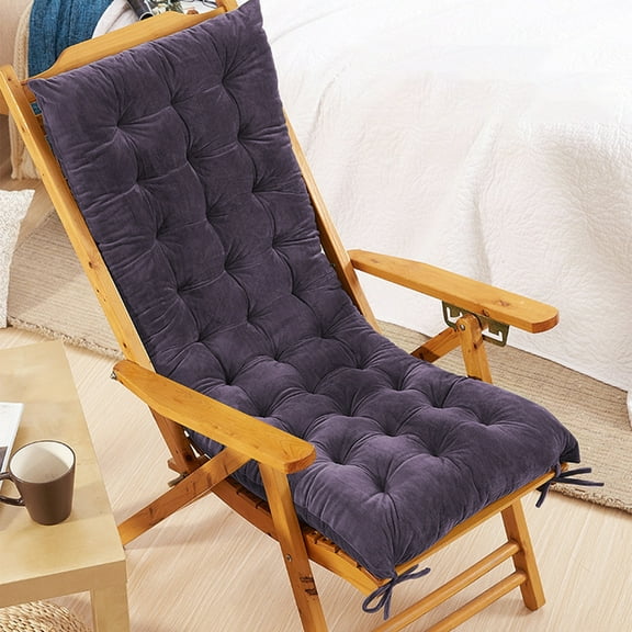 WNFJR Indoor/Outdoor Chaise Lounge Cushion, Tufted Corduroy Seat Cushion for Home Living Room Tatami Use, Plush Memory Foam(Gray)