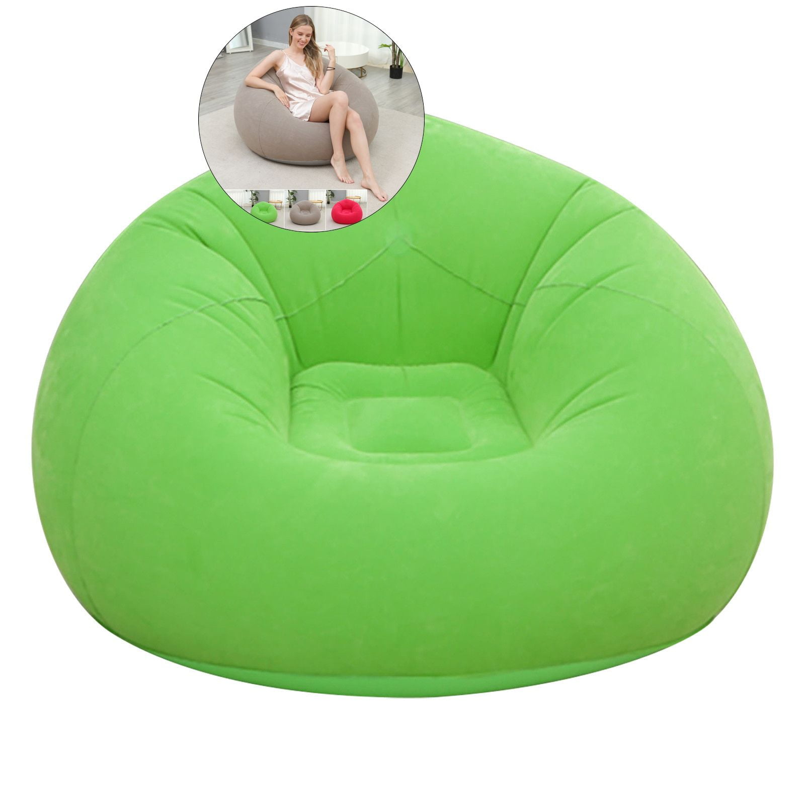 WNFJR Inflatable Bean Bag Chairs for Adult Blow up Chairs Inflatable Lazy Sofa Folding Portable Inflatable Chair for Movie Outdoor Room Bedroom Reading Camping