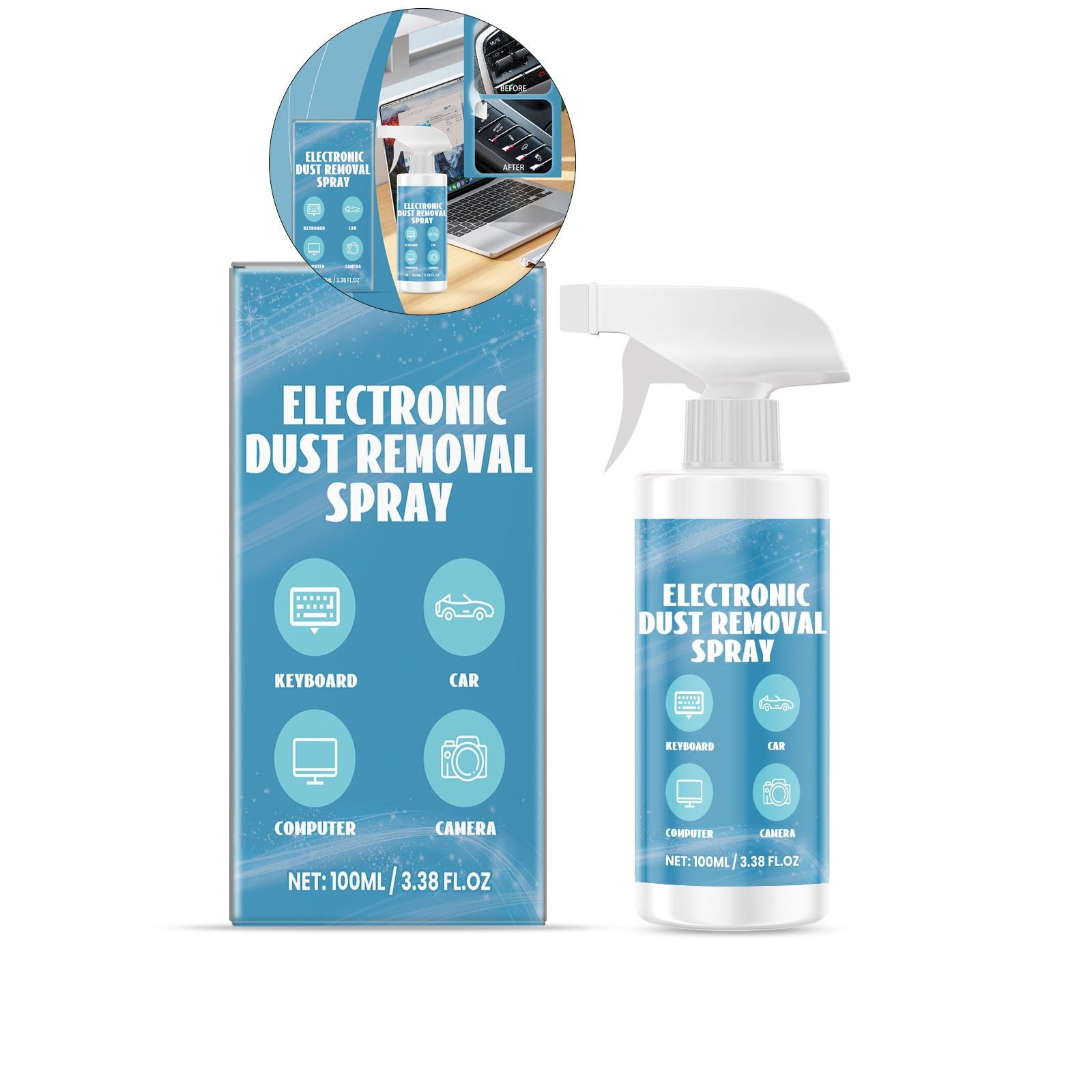 WNFJR Keyboard Cleaner Spray - Multi-Purpose Dust Collector for ...