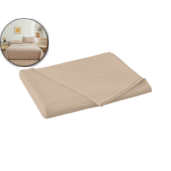 WNFJR King Flat Sheet, Microfiber Sheet, Ultra Soft & Breathable, Wrinkle-Free, Easy Care, Flat Sheet, Cotton Full Flat Sheet, Lightweight & Durable Cotton Bed Sheet, 98" x 91"