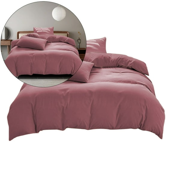 WNFJR King Size Bed Sheets Set -Queen Quilt Bedding Set, Solid Color Soft and Breathable Bedding Set for Bed(4-piece set)