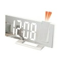 thumbnail image 1 of WNFJR LED Digital Projection Alarm Clock with 180° Ceiling and Wall Display, Dimmer and Mirror Design, Snooze Feature, 3-Speed Luminance for Bedside., 1 of 5