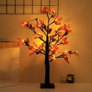WNFJR LED Maple Leaf Tree Lights - Thanksgiving Activity Scene with Autumns Harvests Theme, Perfect for Pumpkin Festivals and Indoor Home Decorations