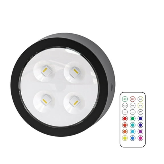 WNFJR LED Puck Light with 13 Color Options and Remote Control, Push Touch Dimmable for Kitchen, Bedroom, and Stairs, Creates Soothing Ambiance for Night Lighting