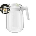 thumbnail image 1 of WNFJR Large Capacity Glass Water Jug - Cold Brew Tea Maker, Juice Dispenser for Home Use, Extra Large Glass Kettle for Iced Tea, Beverage Server with Lid, 1 of 4