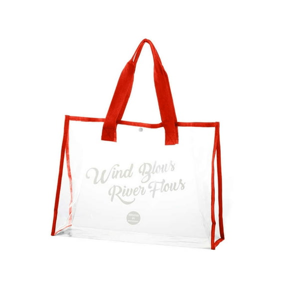 WNFJR Large Capacity Transparent PVC SwimmIng Bag - Thickened, Visible, Handheld, and Portable for Beach and Pool Storage