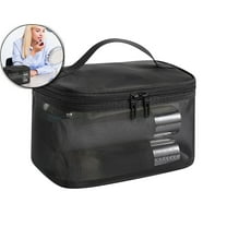 WNFJR Large Clear Makeup Bag Big Cosmetic Bags Waterproof Toiletry Orangizer with Handle Transparent Toiletries Case Travel Pouch for Women Daily Purse