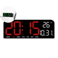 thumbnail image 1 of WNFJR Large Digital Wall Clock with LED Display, Alarm Settings, Temperature Display, Countdown Timer, Auto Dimmer & Snooze Function for Bedroom, 1 of 3