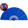 thumbnail image 1 of WNFJR Large Folding Hand Rave Fan - Vibrant Nylon Cloth for Kung Fu, Tai Chi, Dance, Music Festivals, Parties & Decorations, 1 of 4