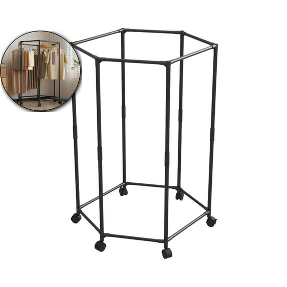 WNFJR Laundry Rack for Air Drying Clothing, Foldable Space-Saving Floor-Standing Clothes Drying Rack, Portable Dryer for Laundry, Hanger Organization and Storage for Bedroom Dorm
