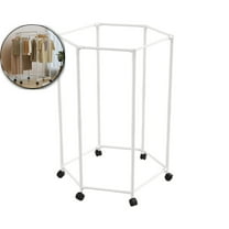 WNFJR Laundry Rack for Air Drying Clothing, Foldable Space-Saving Floor-Standing Clothes Drying Rack, Portable Dryer for Laundry, Hanger Organization and Storage for Bedroom Dorm