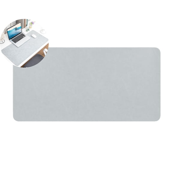 WNFJR Leather Desk Mat - Non-Slip Waterproof Surface for Home Office, Computer Desk Protector, Keyboard Mouse Pad with Damage Blocking