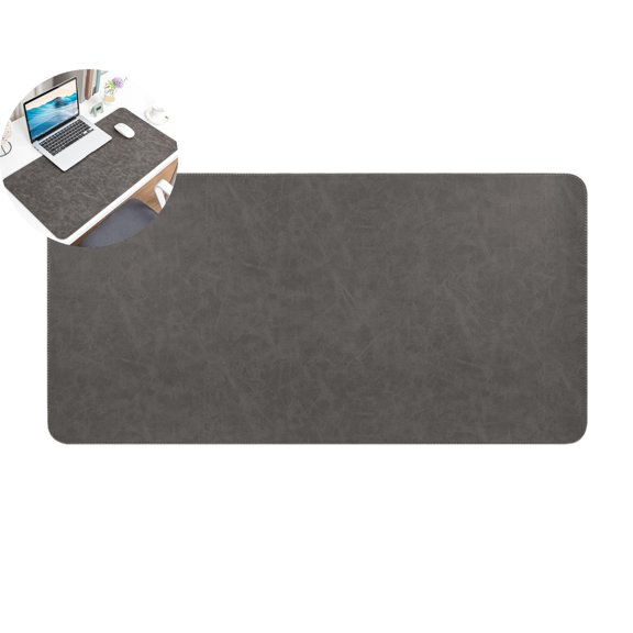 WNFJR Leather Desk Mat - Non-Slip Waterproof Surface for Home Office, Computer Desk Protector, Keyboard Mouse Pad with Damage Blocking