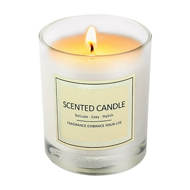WNFJR Lemon Strawberry Scented Candle, Soy Wax Clean Burn Candle, Glass Jar Candle with Cotton Wick, Long-Lasting Aromatherapy Candle for Gifting