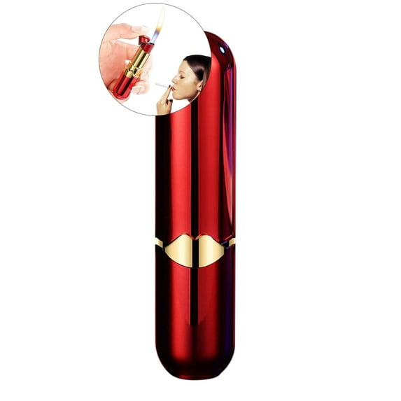 WNFJR Lipstick Lighter, Soft Flame Butane Lighter, Open Flame Lighter, Portable Windproof Lighter, Unique Birthday Gift for Ladies and Girlfriends