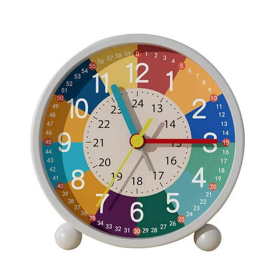 WNFJR Loud Alarm Clock for Heavy Sleepers Adults, Retro Silent Non-Ticking Quartz with Backlight, Twin Bell Analog Kids Alarm Clocks for Bedrooms Bedside