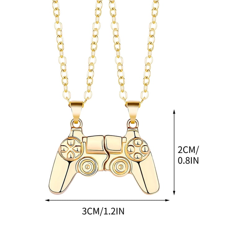 WNFJR Magnetic Game Controller Necklace for Couple Matching