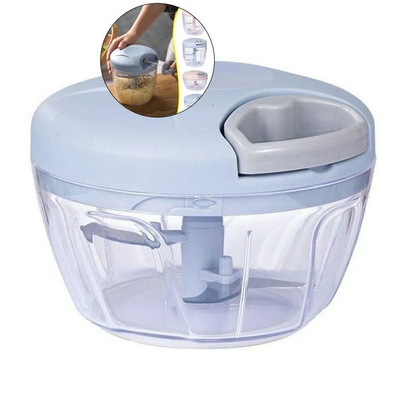 WNFJR Manual Food Chopper & Processor with Hand String Pull, Chopper Vegetable Cutter, Onion, Garlic, Pepper, Nuts, Tomatoes Cutter, Salad Veggie Chopper, Vegetable Chopper Shredder