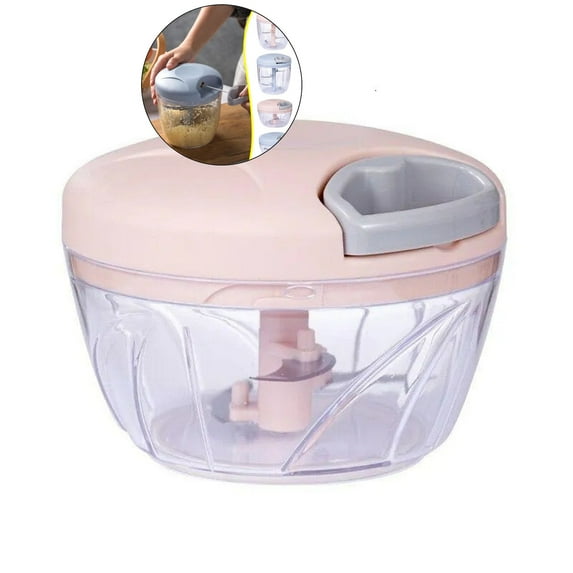 WNFJR Manual Food Chopper & Processor with Hand String Pull, Chopper Vegetable Cutter, Onion, Garlic, Pepper, Nuts, Tomatoes Cutter, Salad Veggie Chopper, Vegetable Chopper Shredder