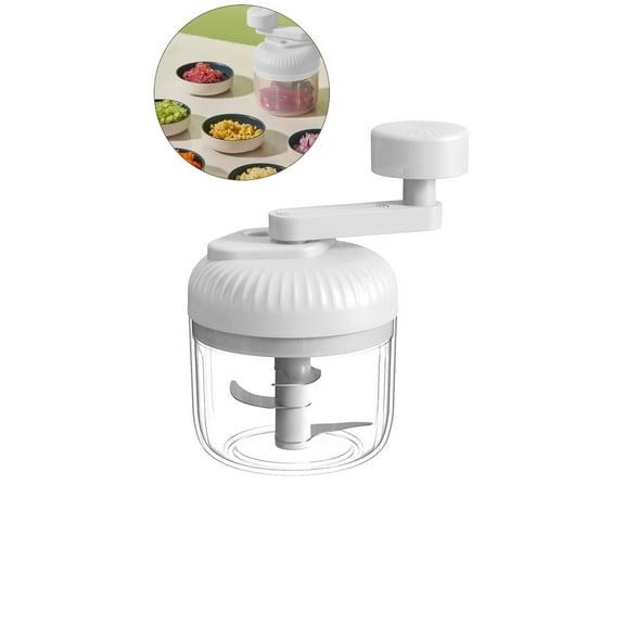 WNFJR Manual Garlic Chopper, Mini Portable Veggie Cutter, 250ML Nut Grinder, Onion Mincer, Food Processor for Ginger, Chili, Fruit, Meat, Potato