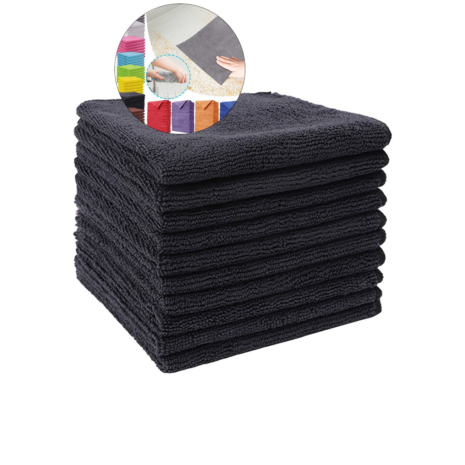 WNFJR Microfiber Cleaning Cloth, Dish Towel, Microfiber Cleaning Cloths, Fast Drying Rags for Washing Dishes, Remove Oil and Dust Kitchen Towels
