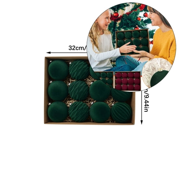 WNFJR Mini Christmas Balls Ornaments, Small Shatterproof Christmas Baubles for Xmas Christmas Tree, Hanging Ball for Holiday Wedding Party Christmas Decorations