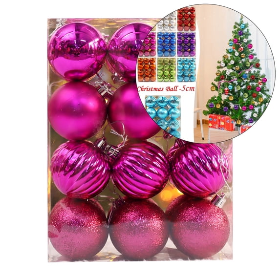 WNFJR Mini Christmas Balls Ornaments, Small Shatterproof Christmas Baubles for Xmas Christmas Tree, Hanging Ball for Holiday Wedding Party Christmas Decorations