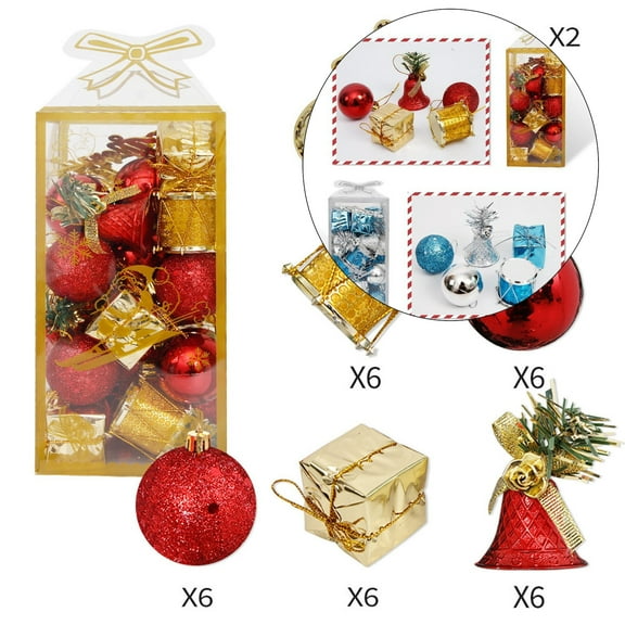 WNFJR Mini Christmas Balls Ornaments, Small Shatterproof Christmas Baubles for Xmas Christmas Tree, Hanging Ball for Holiday Wedding Party Christmas Decorations