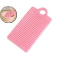 thumbnail image 1 of WNFJR Mini Plastic Washboard Washing Board Shirts Cleaning Laundry Board for Clothes(Pink), 1 of 6