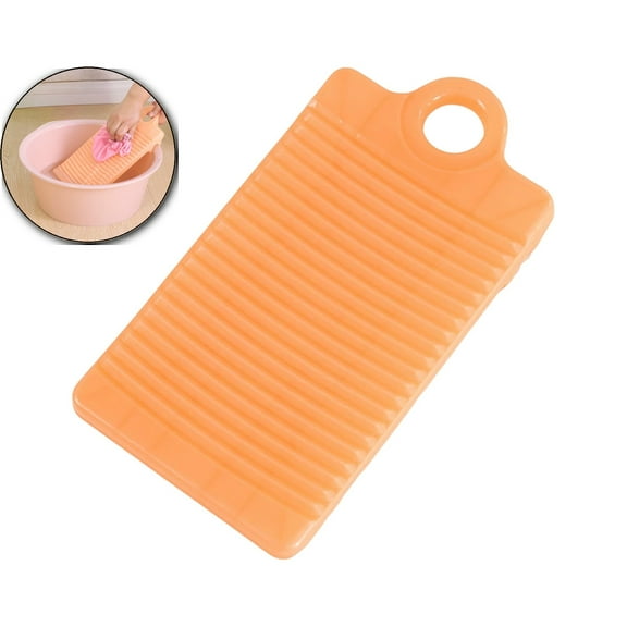 WNFJR Mini Plastic Washboard Washing Board Shirts Cleaning Laundry Board for Clothes(Yellow)
