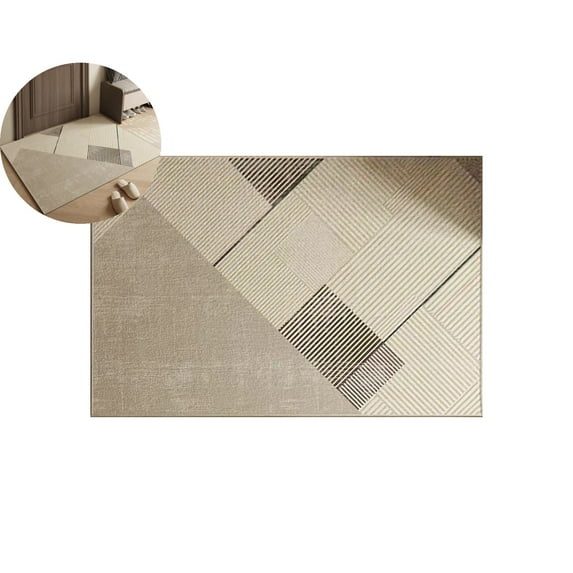 WNFJR Modern Rug, Washable Outdoor Indoor Patio Rug for Entryway Farmhouse Office Decor, Non-Slip Porch Carpet for Guest Room & Classroom