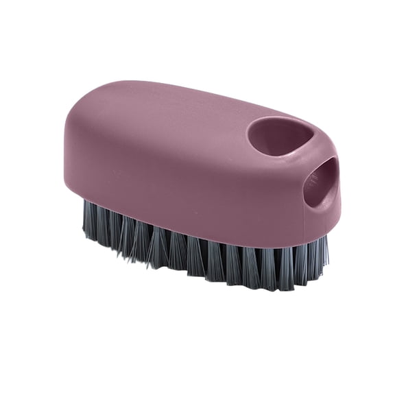 WNFJR Multifunctional Soft-Bristled Shoe Brush with Long Handle for Delicate Cleaning in White, Blue, Yellow, and Purple