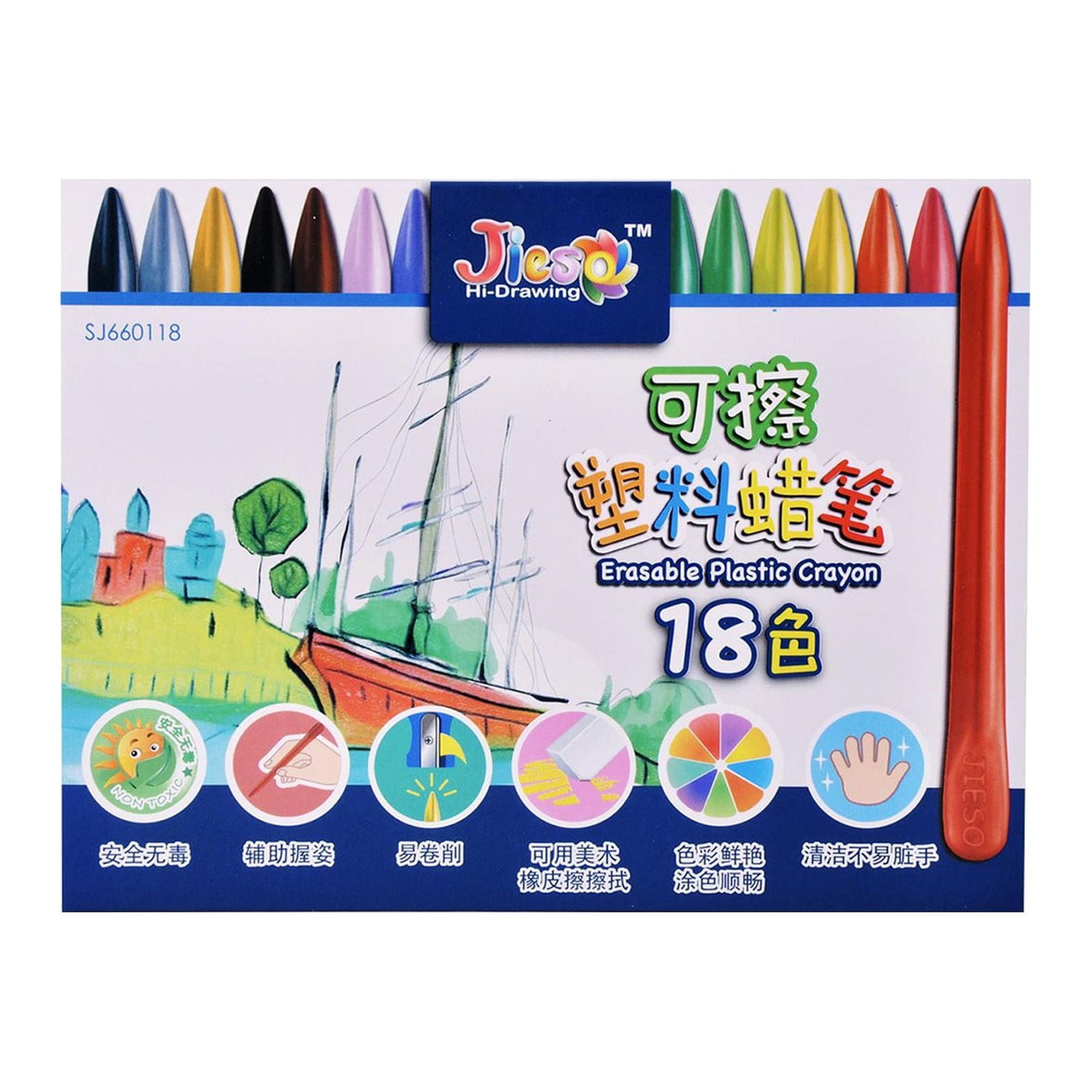 WNFJR Natural Ingredient Kids Crayon Pens NonToxic, HandFriendly