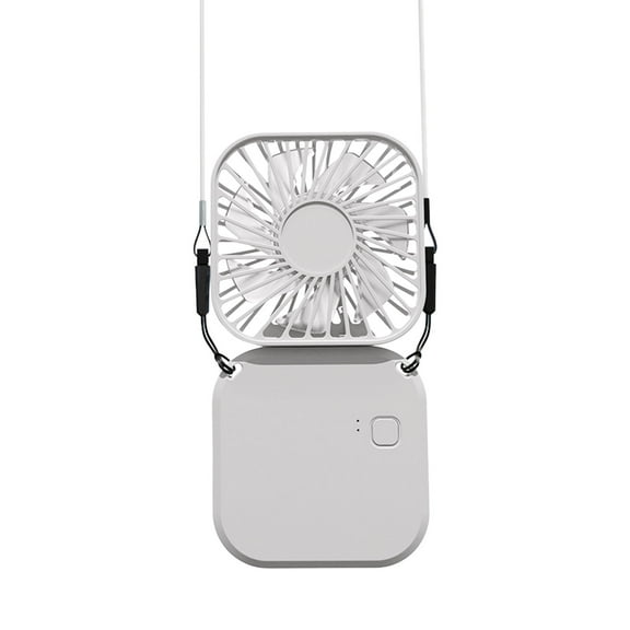 WNFJR Necklace Fans Portable Neck Hanging Fan Mini Fan Handheld Foldable Fan for Cooling Small Personal Hands Free Fan USB Rechargeable Battery 3 Speed Air Circulatory Fan(White)