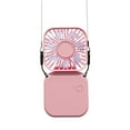 thumbnail image 1 of WNFJR Necklace Fans Portable Neck Hanging Fan Mini Fan Handheld Foldable Fan for Cooling Small Personal Hands Free Fan USB Rechargeable Battery 3 Speed Air Circulatory Fan(Pink), 1 of 4