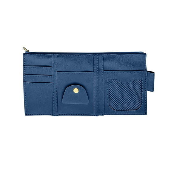 WNFJR New Car Sun Visor Organizer Storage Car Styling Visor Clip Sunglasses Card Pouch Multi-Pocket Car Interior Accessories Organizer Easy Installation Leather Car Seat Storage Bag