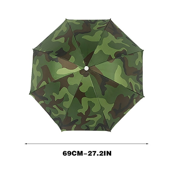 WNFJR Outdoor Activities Fishing Umbrella Hat - Golf Umbrella Gardening Head Worn Hat - Portable Sun Protection Umbrella Hat - Hands-Free Travel Umbrella for Outdoors
