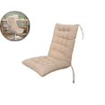 thumbnail image 1 of WNFJR Outdoor High Back Chair Cushion, Water Resistant Tufted Rocking Chair Cushion with Ties, Replacement Seat Cushion for Patio Furniture, Beige, 1 of 7