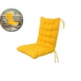thumbnail image 1 of WNFJR Outdoor High Back Chair Cushion, Water Resistant Tufted Rocking Chair Cushion with Ties, Replacement Seat Cushion for Patio Furniture, Yellow, 1 of 7