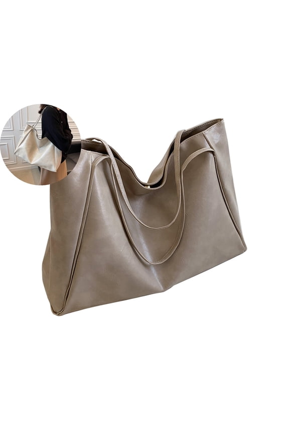 Oversized Large Faux Leather Tote Handbag for Women, Big Capacity Laptop Shoulder Bag for Work Travel Shopper Handbag