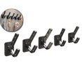thumbnail image 1 of WNFJR Pack of 5 No Drill Wall Hooks for Clothes - Strong Adhesive Plastic Hooks for Bedroom, Bathroom, Closet & Home Organization, Easy Peel and Stick Hangers, 1 of 6