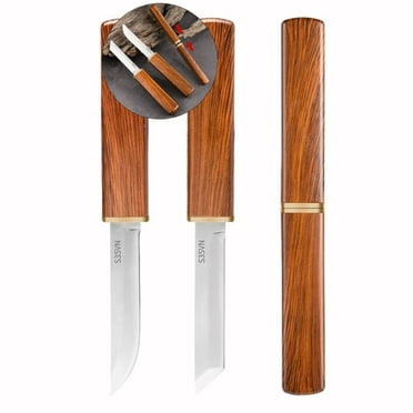 WNFJR Paring knives, Portable Fruit Knife Set, Peeling Knife for Fruits and Vegetables Straight & Curved Stainless Steel, Ultra Sharp Kitchen Knife for Camping Outdoor