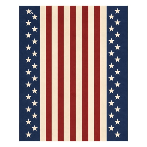 WNFJR Patriotic Striped Flannel Blanket, Lightweight Summer Sleeping Blanket, Ideal for Barbecues, Parades, and Camping, Perfect Independence Day Gift for Family and Friends A