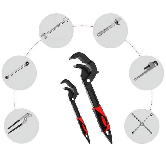 WNFJR Pipe Vise Wrench Self Adjusting Wrench Multi-function Wrench Self Adjusting Pipe Wrench Quick Grip Pipe Wrench