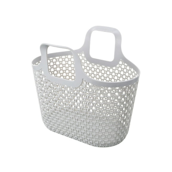 WNFJR Plastic Baskets Portable Storage Container Handheld Bathing Basket Bathroom Storage Basket Hollowed Sundries Holder Storage Bin for Home Storage Bins Baskets Plastic Basket