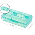 thumbnail image 1 of WNFJR Plastic Cosmetics Case, Large Capacity Box, Hard Crayon Box Storage with Snap-Tight Lid for Office Supplies(Light Green), 1 of 5