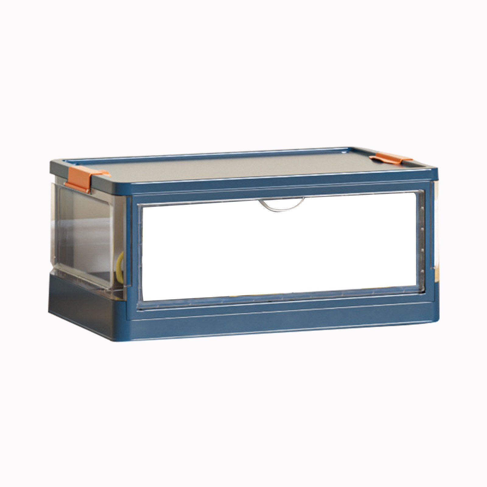 WNFJR Plastic Storage Bins Folding Boxes for Closet Organization, Stackable with Open Front